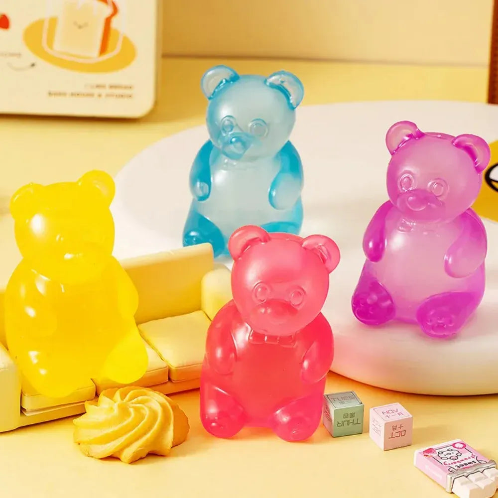 Squishy Gummy Bear Stress Relief Toy | Slow-Rebound Fidget Squishies Squishy Gummy Bear Squeeze Toy - Stress Relief Fidget Sensory Toys, Soft Slow-Rebound Squishies for Anxiety, Hand Therapy