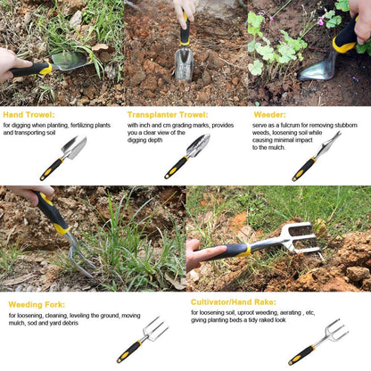 Stainless Steel Garden Hand Tools — Trowel, Cultivator & More | Wahooly Stainless Steel Garden Hand Tools — Ergonomic Trowel, Cultivator, Weeder, Transplanter & Weeding Fork