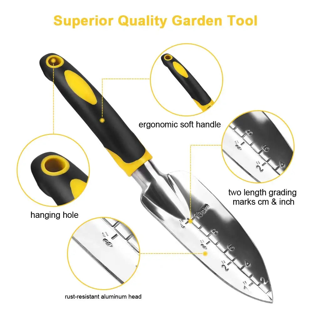 Stainless Steel Garden Hand Tools — Trowel, Cultivator & More | Wahooly Stainless Steel Garden Hand Tools — Ergonomic Trowel, Cultivator, Weeder, Transplanter & Weeding Fork