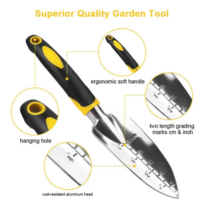 Stainless Steel Garden Hand Tools — Trowel, Cultivator & More | Wahooly Stainless Steel Garden Hand Tools — Ergonomic Trowel, Cultivator, Weeder, Transplanter & Weeding Fork