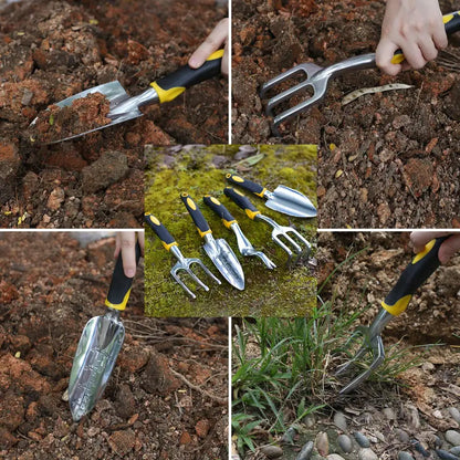 Stainless Steel Garden Hand Tools — Trowel, Cultivator & More | Wahooly Stainless Steel Garden Hand Tools — Ergonomic Trowel, Cultivator, Weeder, Transplanter & Weeding Fork