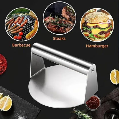 Stainless Steel Smash Burger Press Hamburger Patties Meat Masher Circular Meat Press Mold for Deli Meats Kitchen Accessories Stainless Steel Smash Burger Press Hamburger Patties Meat Masher Circular Meat Press Mold for Deli Meats Kitchen Accessories