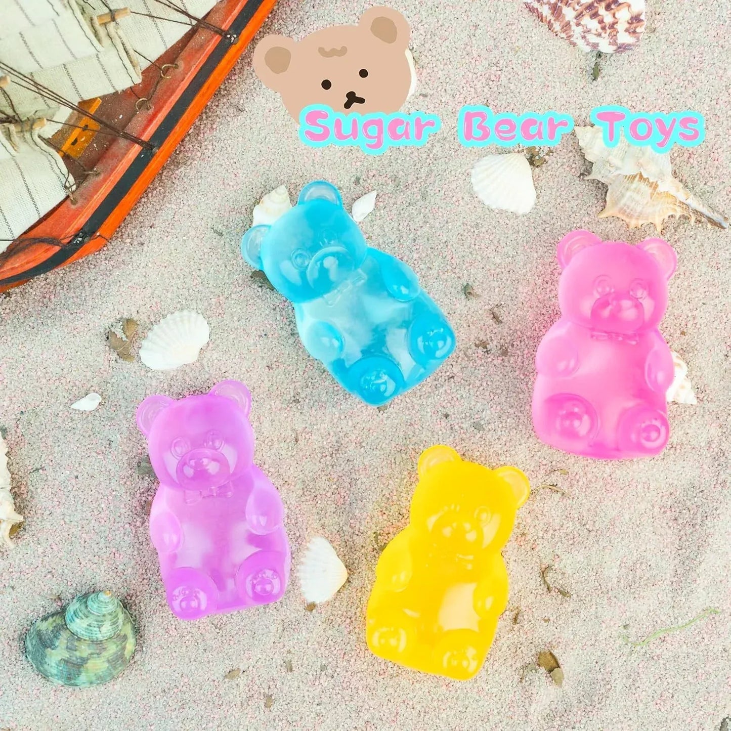 Stress Bear Squishy Ball Gummy Bear Toy Sugar Filled Squishy Toys for Kids Stress Relief Ultra-Soft Decompression Venting Toys Stress Bear Squishy Ball Gummy Bear Toy Sugar Filled Squishy Toys for Kids Stress Relief Ultra-Soft Decompression Venting Toys