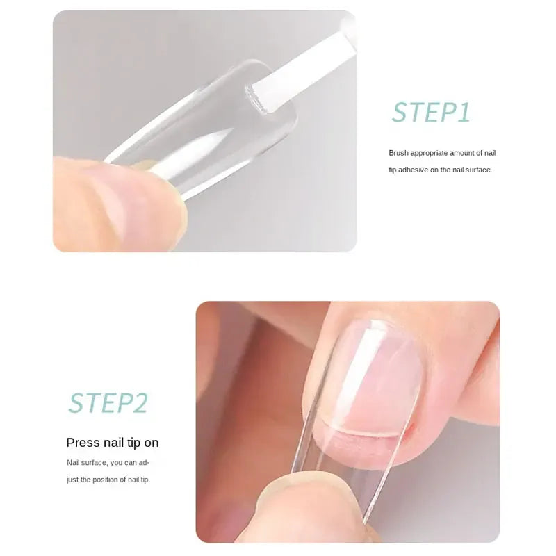 Strong Nail Glue - Quick Dry Acrylic Nail Adhesive | Wahooly Strong Nail Glue for Acrylic Nail Tips-Fake, Brush On, Quick Dry, Easy Application Durable & Long-Lasting Fast Glue False Nails