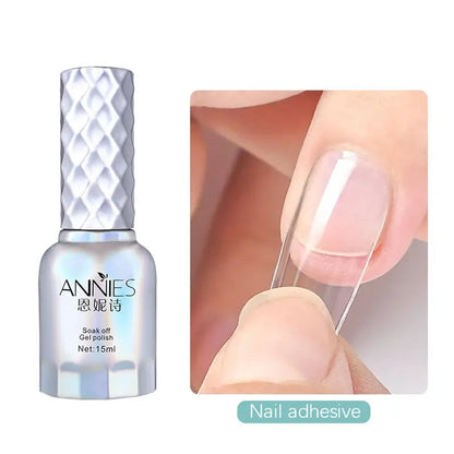Strong Nail Glue - Quick Dry Acrylic Nail Adhesive | Wahooly Strong Nail Glue for Acrylic Nail Tips-Fake, Brush On, Quick Dry, Easy Application Durable & Long-Lasting Fast Glue False Nails
