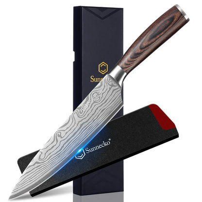 Sunnecko Chef's Knife 8“ 5.5” High Carbon Stainless Steel Kitchen Knives Slicing Tools Razor Sharp Meat Vegetable Cutting Knife Sunnecko Chef's Knife 8“ 5.5” High Carbon Stainless Steel Kitchen Knives Slicing Tools Razor Sharp Meat Vegetable Cutting Knife