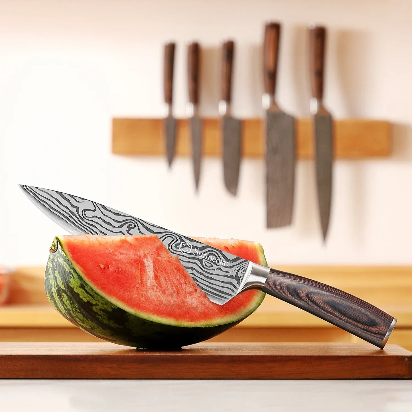 Sunnecko Chef's Knife 8“ 5.5” High Carbon Stainless Steel Kitchen Knives Slicing Tools Razor Sharp Meat Vegetable Cutting Knife Sunnecko Chef's Knife 8“ 5.5” High Carbon Stainless Steel Kitchen Knives Slicing Tools Razor Sharp Meat Vegetable Cutting Knife