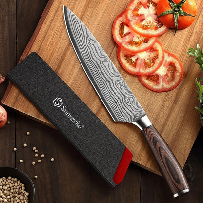 Sunnecko Chef's Knife 8“ 5.5” High Carbon Stainless Steel Kitchen Knives Slicing Tools Razor Sharp Meat Vegetable Cutting Knife Sunnecko Chef's Knife 8“ 5.5” High Carbon Stainless Steel Kitchen Knives Slicing Tools Razor Sharp Meat Vegetable Cutting Knife