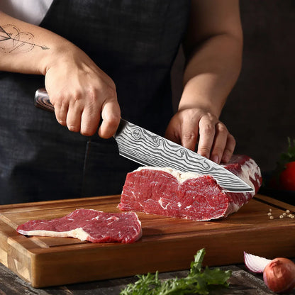 Sunnecko Chef's Knife 8“ 5.5” High Carbon Stainless Steel Kitchen Knives Slicing Tools Razor Sharp Meat Vegetable Cutting Knife Sunnecko Chef's Knife 8“ 5.5” High Carbon Stainless Steel Kitchen Knives Slicing Tools Razor Sharp Meat Vegetable Cutting Knife