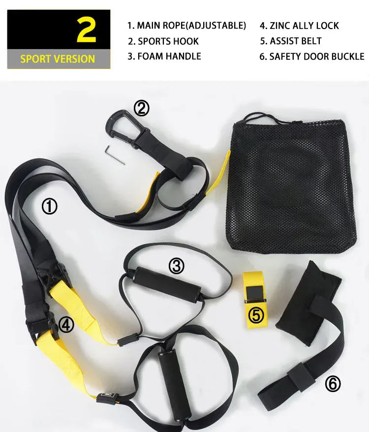 Suspension Resistance Band Training System – 300+ Exercises, Home Gym | Wahooly Suspension Resistance Band Training System – Full Body Home Gym, 300+ Exercises