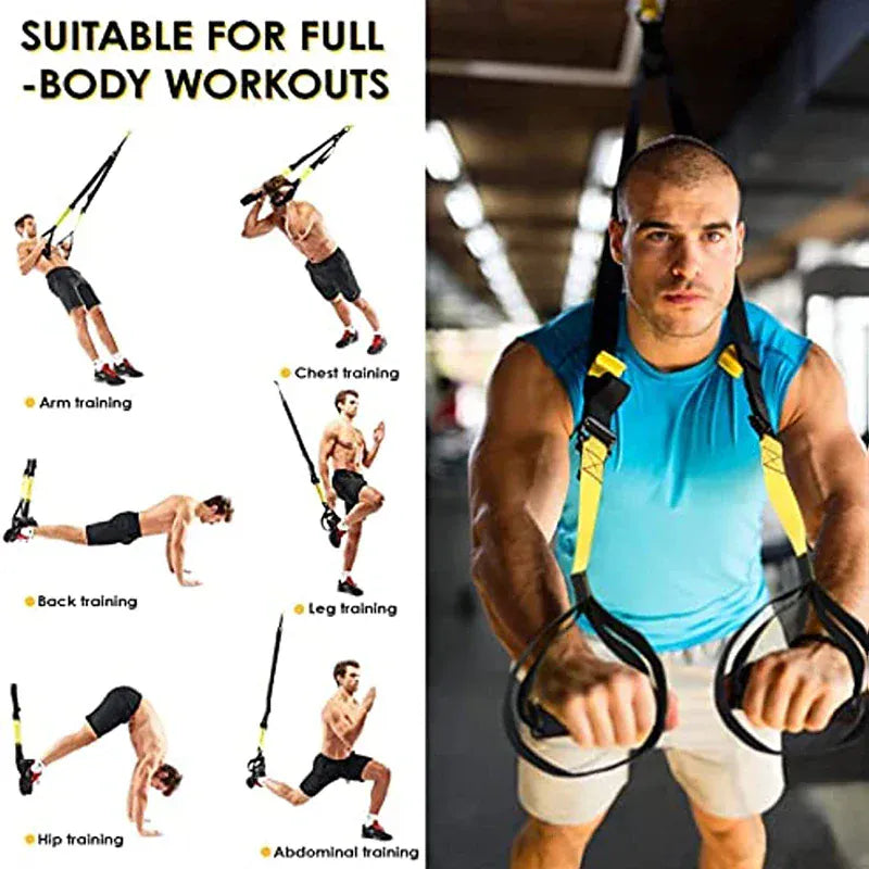 Suspension Resistance Band Training System – 300+ Exercises, Home Gym | Wahooly Suspension Resistance Band Training System – Full Body Home Gym, 300+ Exercises