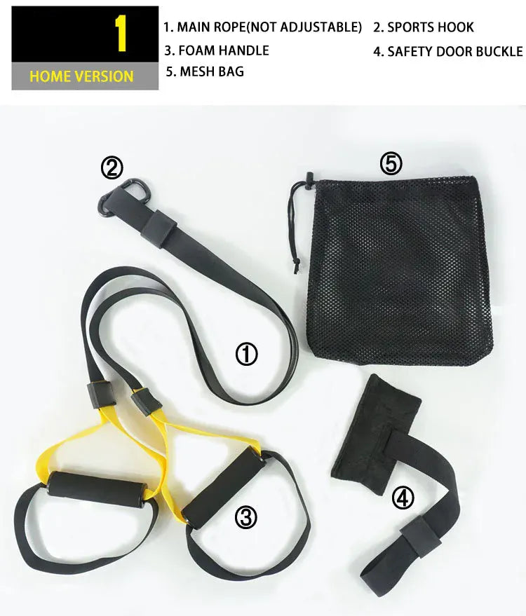 Suspension Resistance Band Training System – 300+ Exercises, Home Gym | Wahooly Suspension Resistance Band Training System – Full Body Home Gym, 300+ Exercises