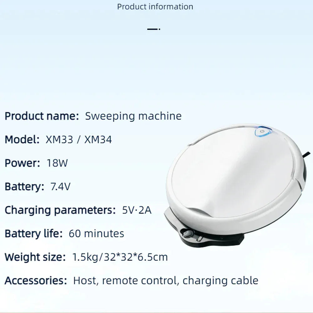 Sweeping robot: Powerful suction, dry and wet cleaning, household cleaning, ultra-thin design for cleaning the entire house Sweeping robot: Powerful suction, dry and wet cleaning, household cleaning, ultra-thin design for cleaning the entire house