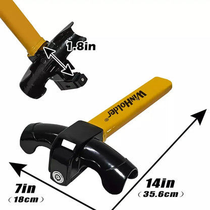 T-Bar Steering Wheel Lock | Universal Anti-Theft Car Immobilizer – Sedan to SUV T-Bar Steering Wheel Lock – Universal Anti-Theft Immobilizer for Cars, Trucks & SUVs | Bright Yellow