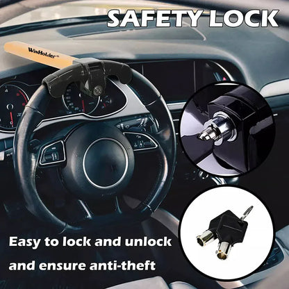 T-Bar Steering Wheel Lock | Universal Anti-Theft Car Immobilizer – Sedan to SUV T-Bar Steering Wheel Lock – Universal Anti-Theft Immobilizer for Cars, Trucks & SUVs | Bright Yellow