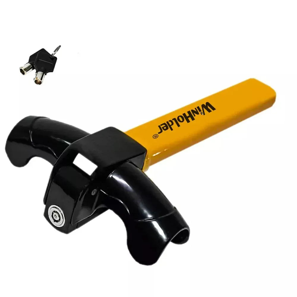 T-Bar Steering Wheel Lock | Universal Anti-Theft Car Immobilizer – Sedan to SUV T-Bar Steering Wheel Lock – Universal Anti-Theft Immobilizer for Cars, Trucks & SUVs | Bright Yellow