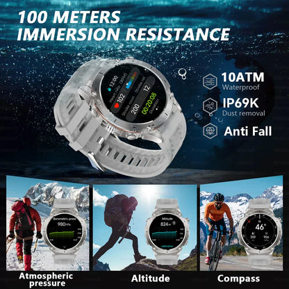 T-Rex 3 GPS Military Smart Watch – 10ATM Waterproof AMOLED | Wahooly T-Rex 3 GPS Military Smart Watch – 1.43" AMOLED, 10ATM Waterproof & Dual-Band GNSS