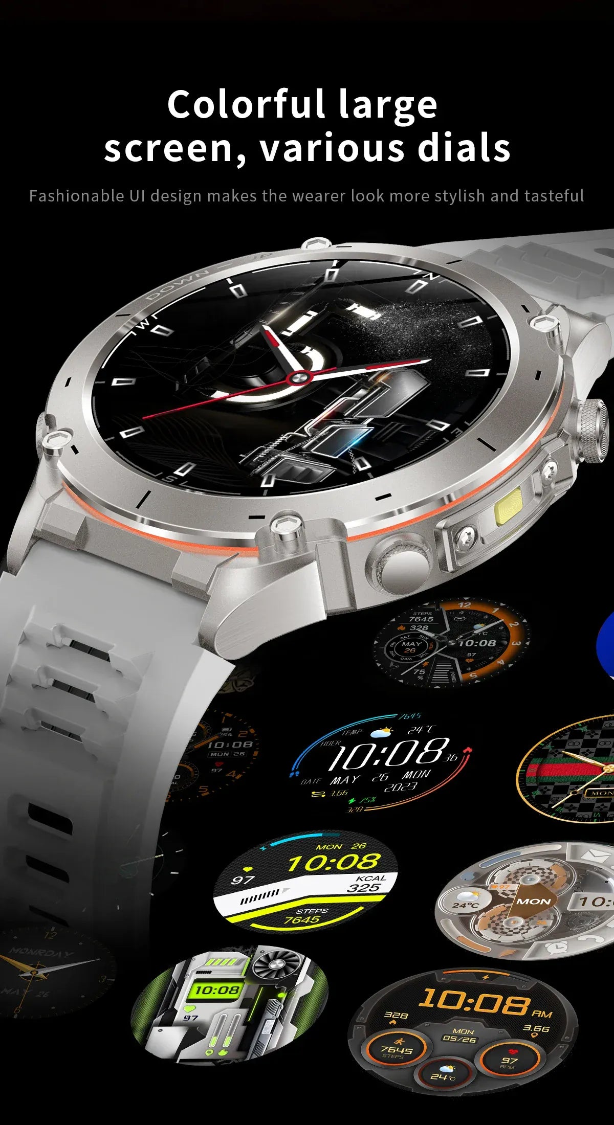 T-Rex 3 GPS Military Smart Watch – 10ATM Waterproof AMOLED | Wahooly T-Rex 3 GPS Military Smart Watch – 1.43" AMOLED, 10ATM Waterproof & Dual-Band GNSS