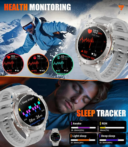 T-Rex 3 GPS Military Smart Watch – 10ATM Waterproof AMOLED | Wahooly T-Rex 3 GPS Military Smart Watch – 1.43" AMOLED, 10ATM Waterproof & Dual-Band GNSS