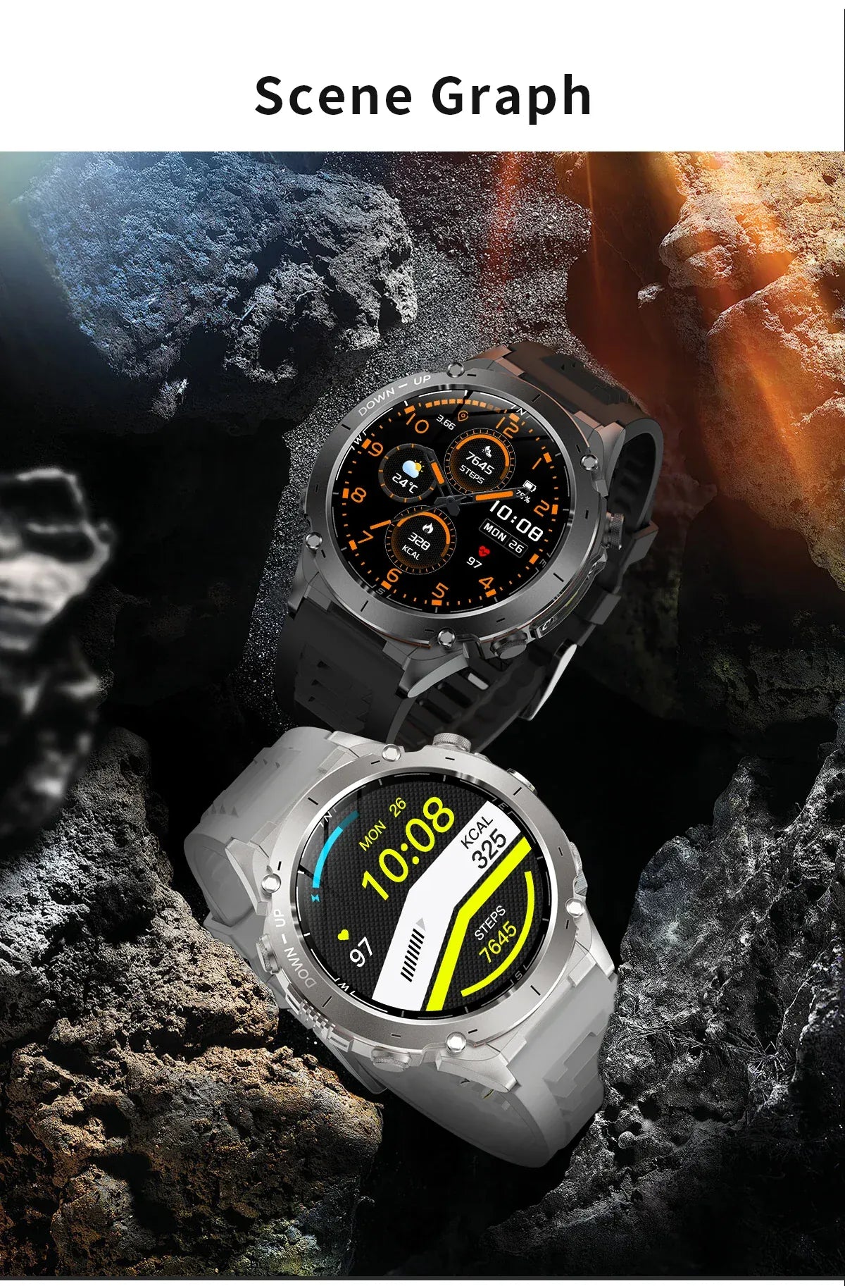 T-Rex 3 GPS Military Smart Watch – 10ATM Waterproof AMOLED | Wahooly T-Rex 3 GPS Military Smart Watch – 1.43" AMOLED, 10ATM Waterproof & Dual-Band GNSS