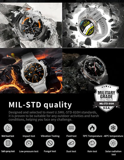 T-Rex 3 GPS Military Smart Watch – 10ATM Waterproof AMOLED | Wahooly T-Rex 3 GPS Military Smart Watch – 1.43" AMOLED, 10ATM Waterproof & Dual-Band GNSS