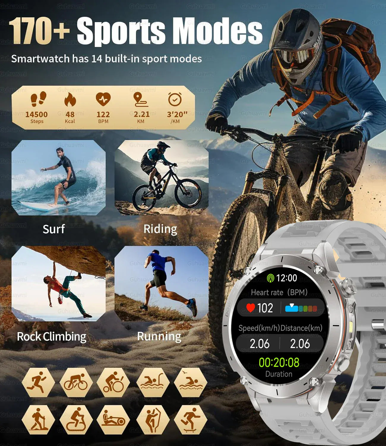 T-Rex 3 GPS Military Smart Watch – 10ATM Waterproof AMOLED | Wahooly T-Rex 3 GPS Military Smart Watch – 1.43" AMOLED, 10ATM Waterproof & Dual-Band GNSS