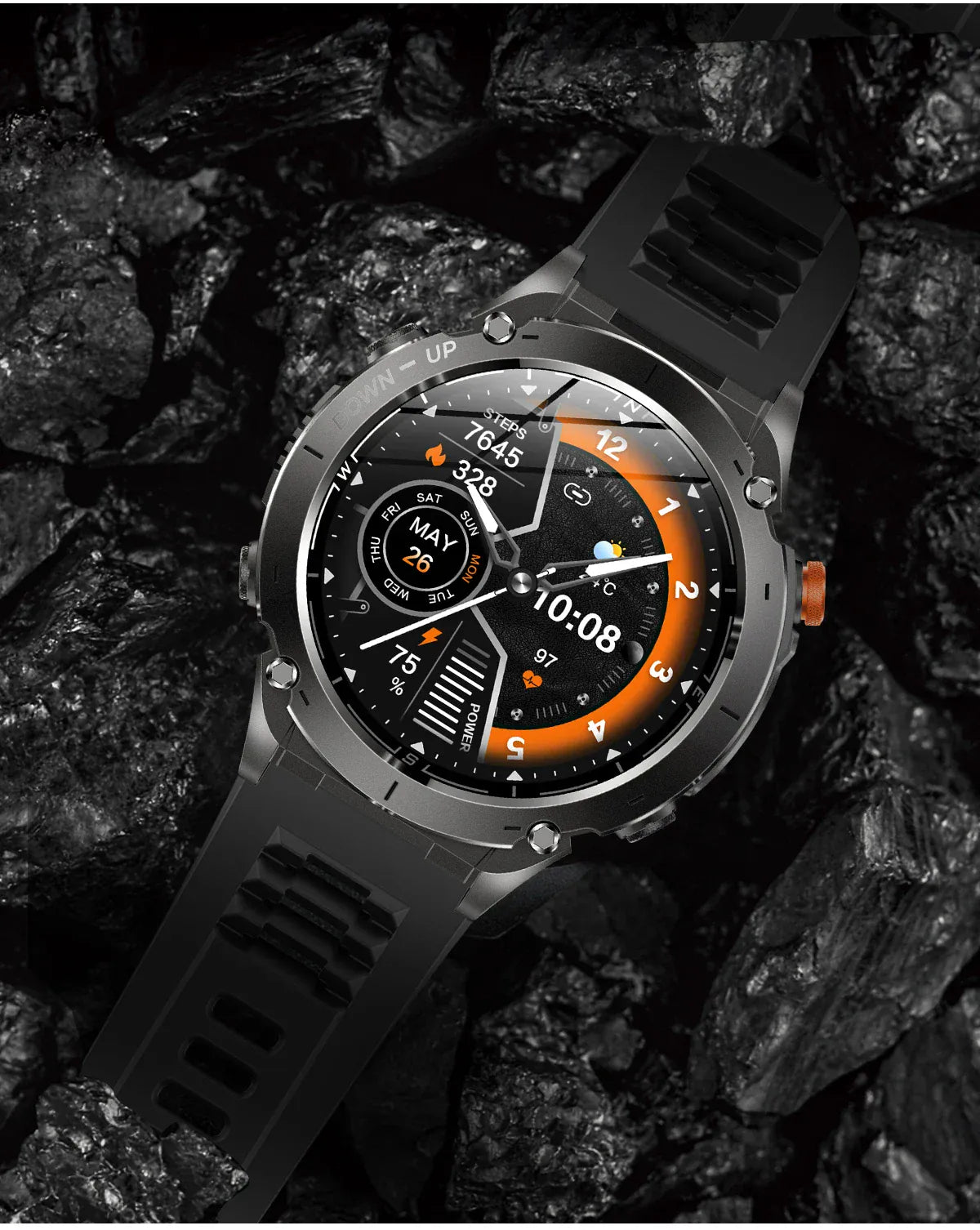 T-Rex 3 GPS Military Smart Watch – 10ATM Waterproof AMOLED | Wahooly T-Rex 3 GPS Military Smart Watch – 1.43" AMOLED, 10ATM Waterproof & Dual-Band GNSS