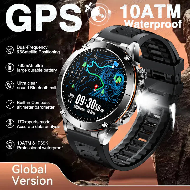 T-Rex 3 GPS Military Smart Watch – 10ATM Waterproof AMOLED | Wahooly T-Rex 3 GPS Military Smart Watch – 1.43" AMOLED, 10ATM Waterproof & Dual-Band GNSS