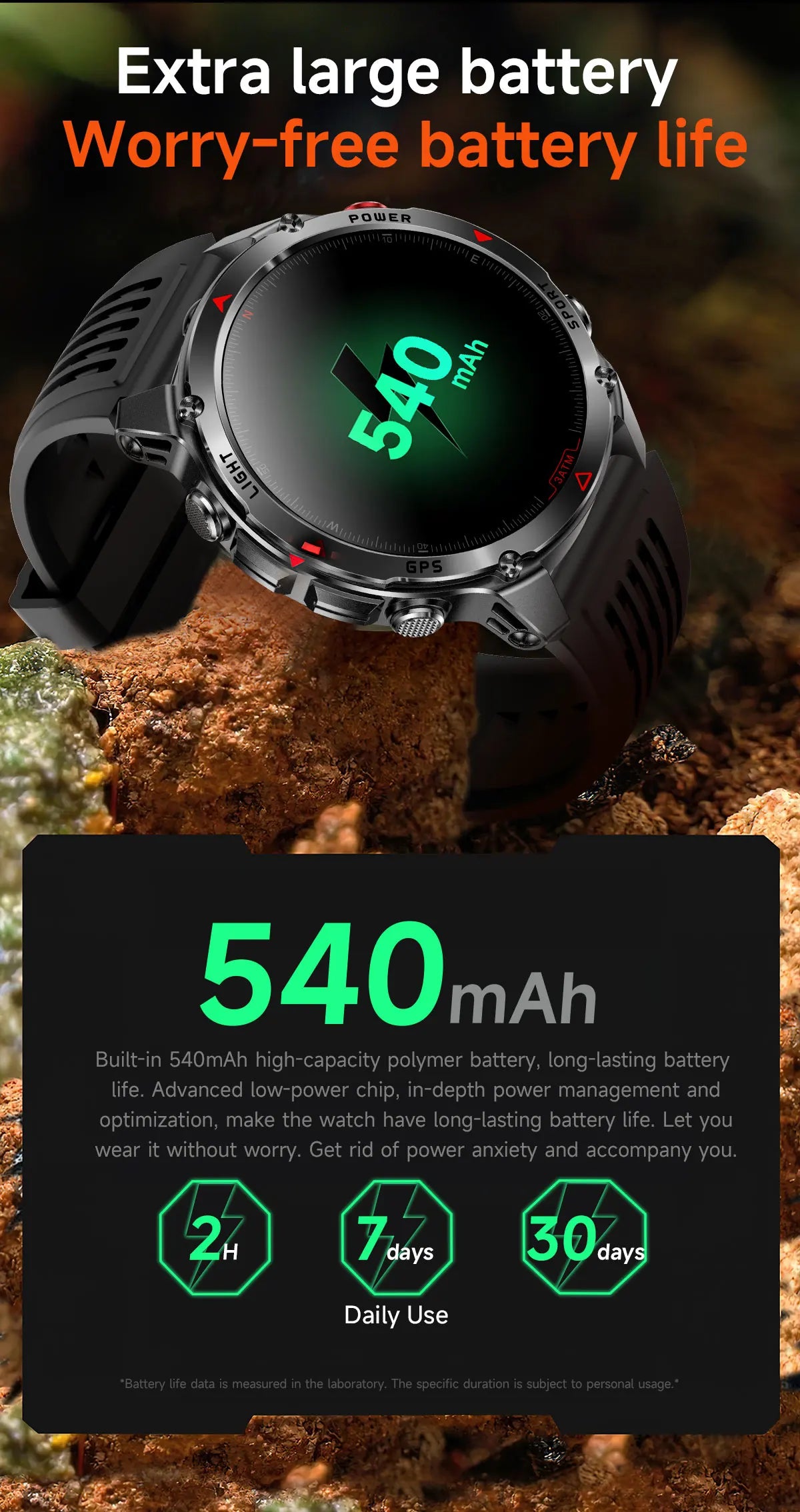 T-Rex 3 Pro Military GPS Smartwatch – Dual-Band GNSS, AMOLED & 10ATM | Wahooly T-Rex 3 Pro Military GPS Smartwatch – Dual-Band GNSS, AMOLED, Altimeter & 10ATM Swim-Proof