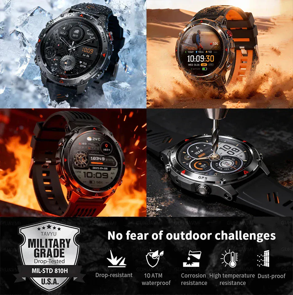 T-Rex 3 Pro Military GPS Smartwatch – Dual-Band GNSS, AMOLED & 10ATM | Wahooly T-Rex 3 Pro Military GPS Smartwatch – Dual-Band GNSS, AMOLED, Altimeter & 10ATM Swim-Proof