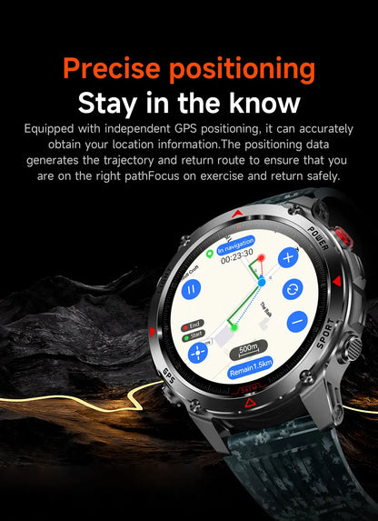 T-Rex 3 Pro Military GPS Smartwatch – Dual-Band GNSS, AMOLED & 10ATM | Wahooly T-Rex 3 Pro Military GPS Smartwatch – Dual-Band GNSS, AMOLED, Altimeter & 10ATM Swim-Proof