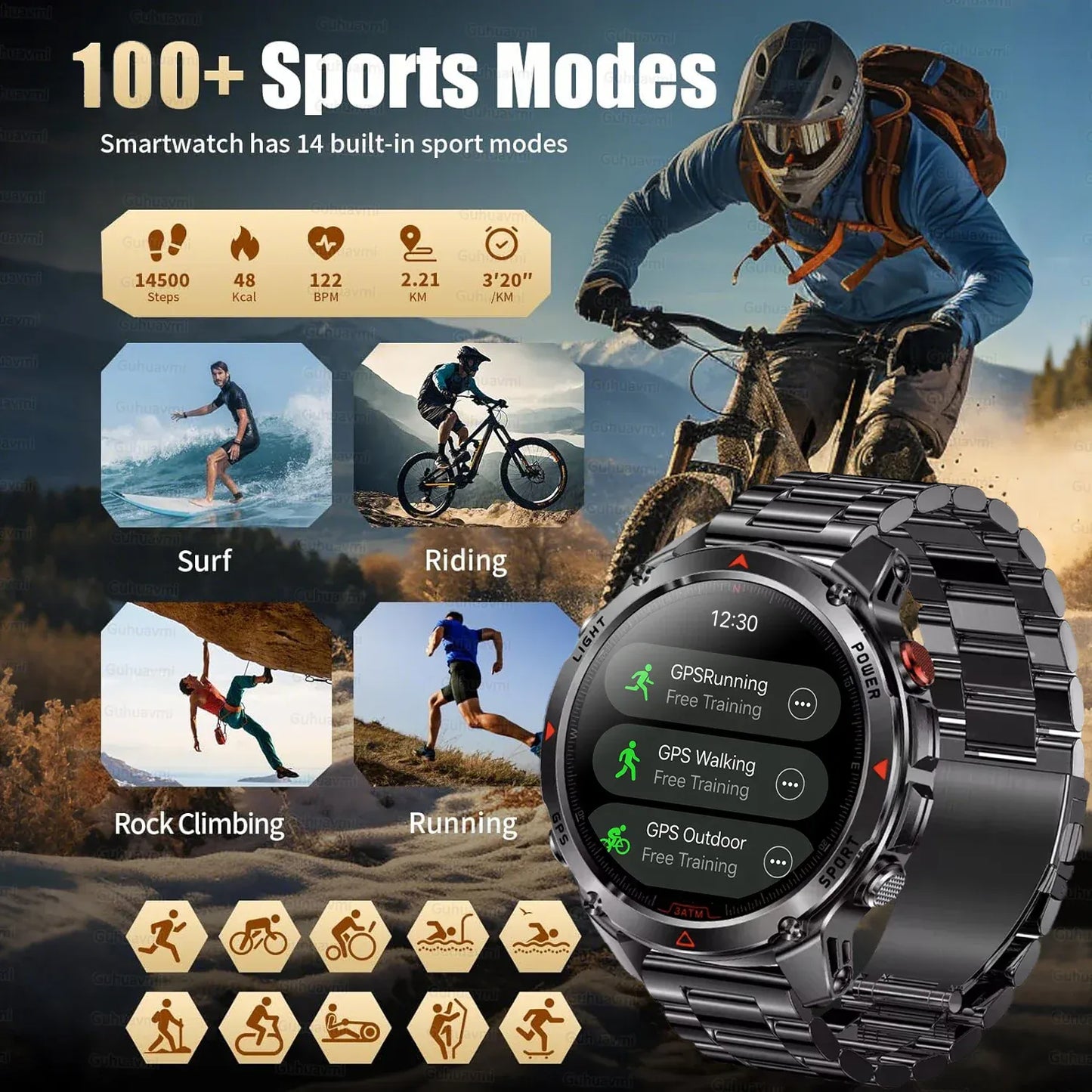 T-Rex 3 Pro Military GPS Smartwatch – Dual-Band GNSS, AMOLED & 10ATM | Wahooly T-Rex 3 Pro Military GPS Smartwatch – Dual-Band GNSS, AMOLED, Altimeter & 10ATM Swim-Proof
