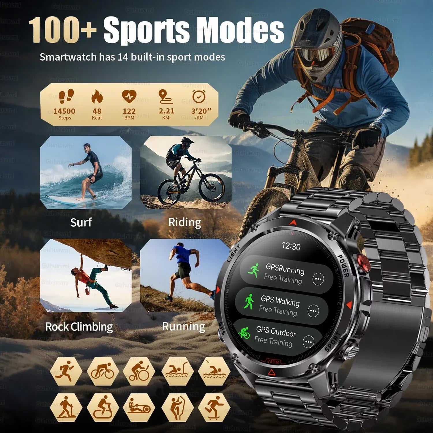 T-Rex 3 Pro Military GPS Smartwatch – Dual-Band GNSS, AMOLED & 10ATM | Wahooly T-Rex 3 Pro Military GPS Smartwatch – Dual-Band GNSS, AMOLED, Altimeter & 10ATM Swim-Proof