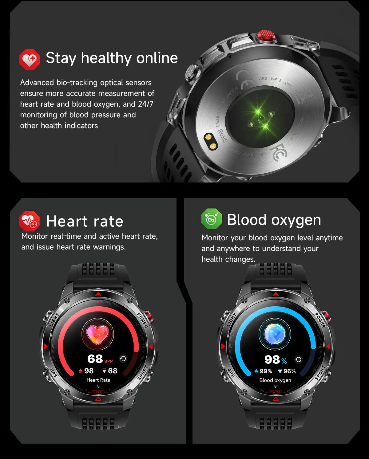 T-Rex 3 Pro Military GPS Smartwatch – Dual-Band GNSS, AMOLED & 10ATM | Wahooly T-Rex 3 Pro Military GPS Smartwatch – Dual-Band GNSS, AMOLED, Altimeter & 10ATM Swim-Proof