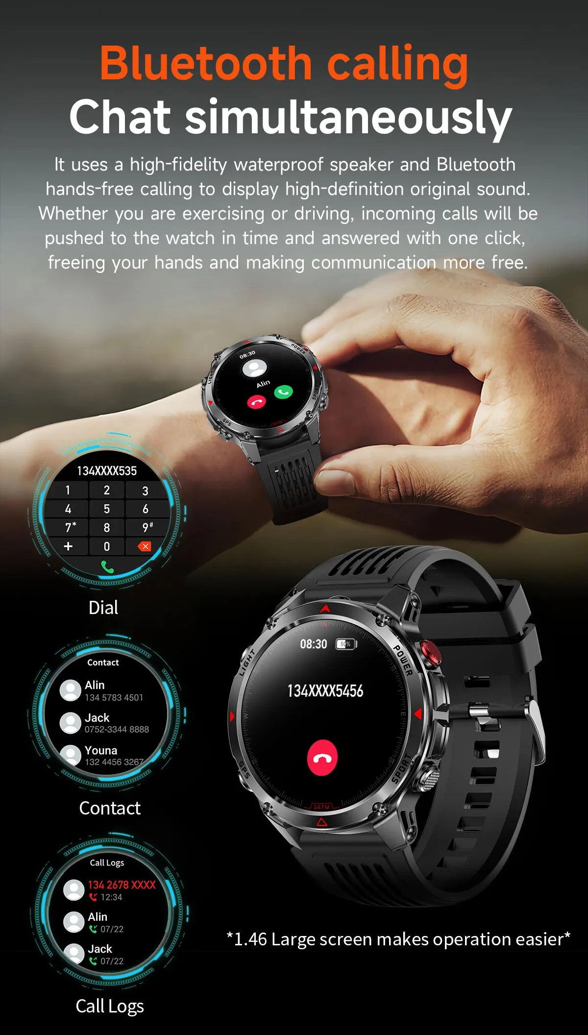 T-Rex 3 Pro Military GPS Smartwatch – Dual-Band GNSS, AMOLED & 10ATM | Wahooly T-Rex 3 Pro Military GPS Smartwatch – Dual-Band GNSS, AMOLED, Altimeter & 10ATM Swim-Proof