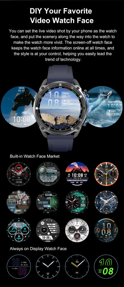 T-Rex Pro Dual-Band GPS Military Smartwatch – Offline Maps & 30-Day Battery | Wahooly T-Rex Pro Dual-Band GPS Military Smartwatch – Offline Maps, 10ATM & 30-Day Battery