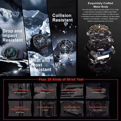 T-Rex Pro Dual-Band GPS Military Smartwatch – Offline Maps & 30-Day Battery | Wahooly T-Rex Pro Dual-Band GPS Military Smartwatch – Offline Maps, 10ATM & 30-Day Battery