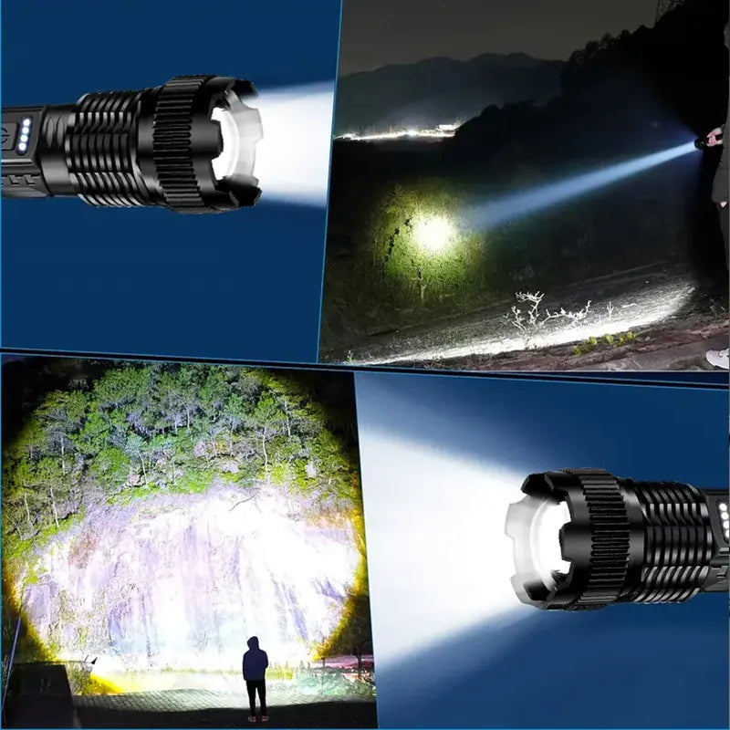 Tactical LED Flashlight | 6 Modes, Zoom, USB Rechargeable – Camping & Emergency Tactical LED Flashlight – 6 Modes, Telescopic Zoom & USB Rechargeable | Camping, Emergency & Outdoor Use