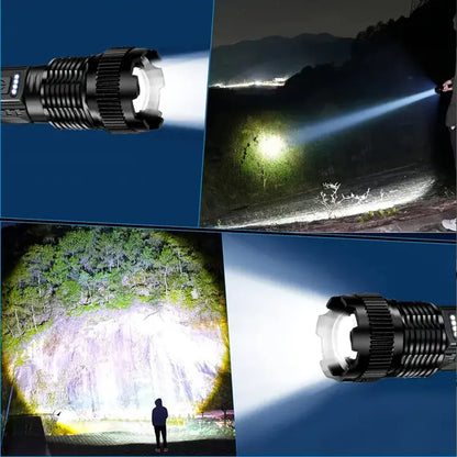 Tactical LED Flashlight | 6 Modes, Zoom, USB Rechargeable – Camping & Emergency Tactical LED Flashlight – 6 Modes, Telescopic Zoom & USB Rechargeable | Camping, Emergency & Outdoor Use