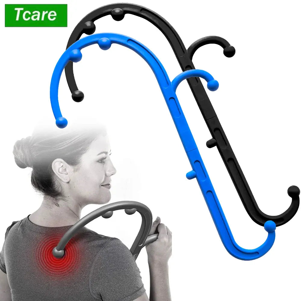 Tcare Back, Neck and Foot Massager for Trigger Point Fibromyalgia Pain Relief and Self Massage Hook Cane Therapy, Back Scratcher Tcare Back, Neck and Foot Massager for Trigger Point Fibromyalgia Pain Relief and Self Massage Hook Cane Therapy, Back Scratcher