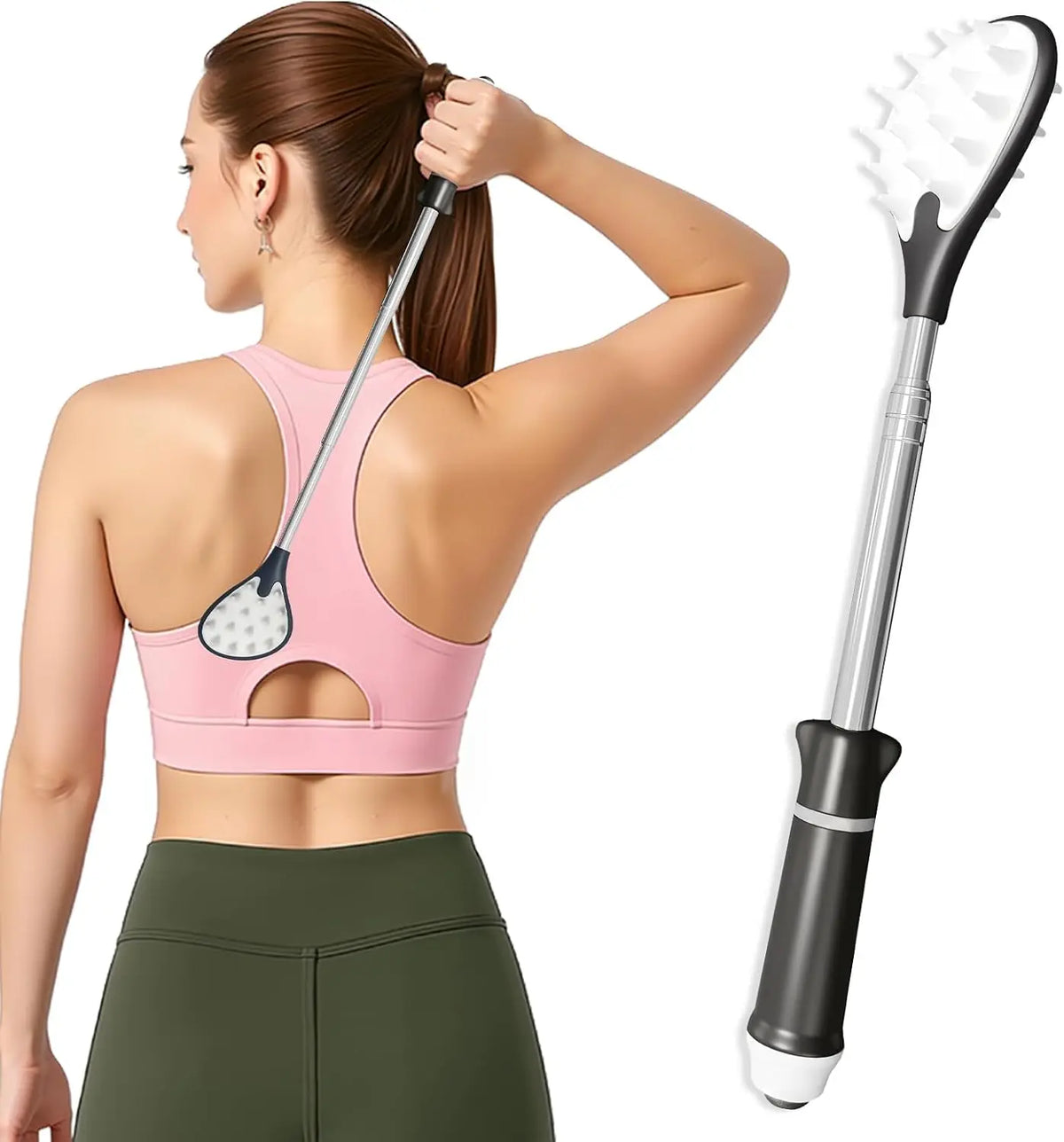 Telescopic Back Scratcher with Massage Ball | Wahooly Telescopic Back Scratcher with Massage Ball | Extendable & Portable