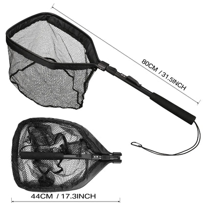 Telescopic Fishing Landing Net Aluminum Alloy Folding Mesh – Wahooly Telescopic Fishing Landing Net – Aluminum Alloy Folding Mesh, Multiple Sizes