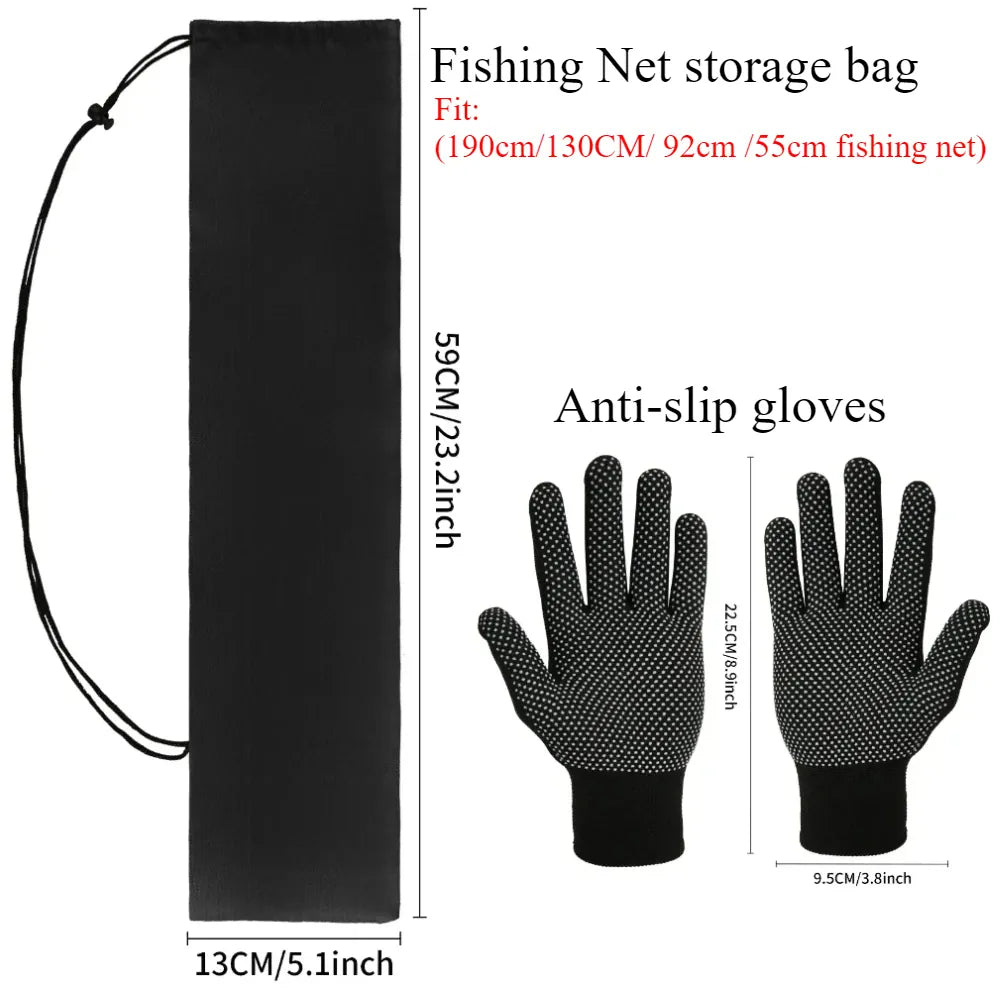 Telescopic Fishing Landing Net Aluminum Alloy Folding Mesh – Wahooly Telescopic Fishing Landing Net – Aluminum Alloy Folding Mesh, Multiple Sizes