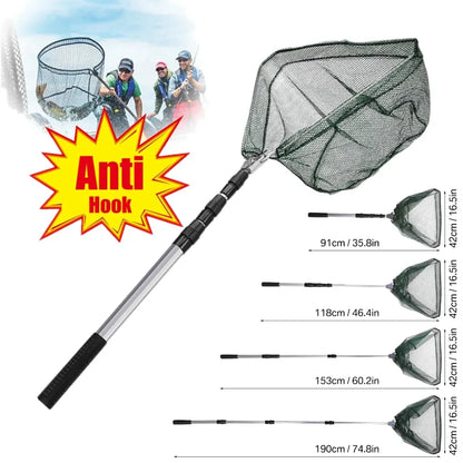 Telescopic Fishing Landing Net Aluminum Alloy Folding Mesh – Wahooly Telescopic Fishing Landing Net – Aluminum Alloy Folding Mesh, Multiple Sizes