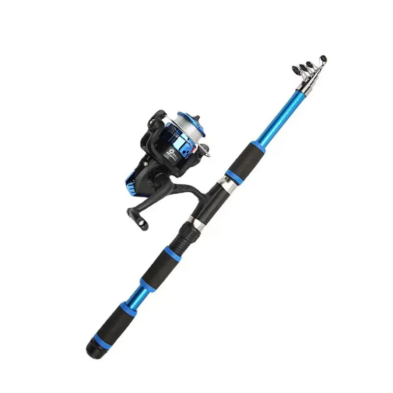 Telescopic Fishing Rod Reel & Tackle Kit Complete Set – Wahooly Telescopic Fishing Rod, Reel & Tackle Kit – Complete Freshwater Fishing Set