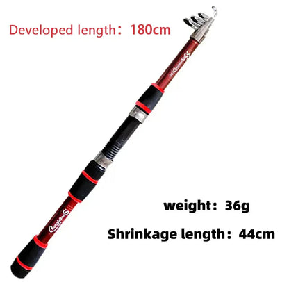 Telescopic Fishing Rod Reel & Tackle Kit Complete Set – Wahooly Telescopic Fishing Rod, Reel & Tackle Kit – Complete Freshwater Fishing Set