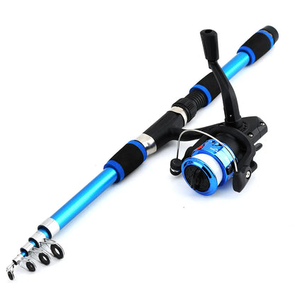 Telescopic Fishing Rod Spinning Reel Combo Travel Kit – Wahooly Telescopic Fishing Rod & Spinning Reel Combo – Complete Travel Fishing Kit