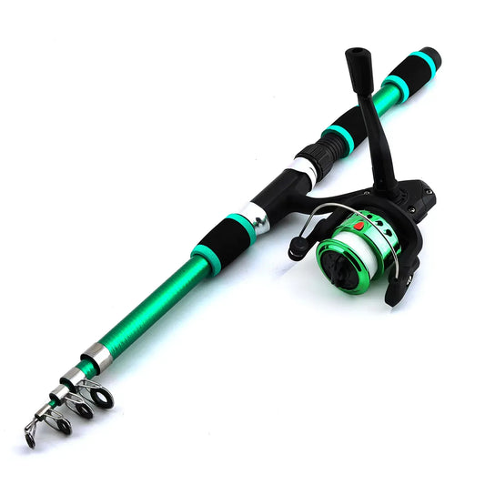 Telescopic Fishing Rod Spinning Reel Combo Travel Kit – Wahooly Telescopic Fishing Rod & Spinning Reel Combo – Complete Travel Fishing Kit