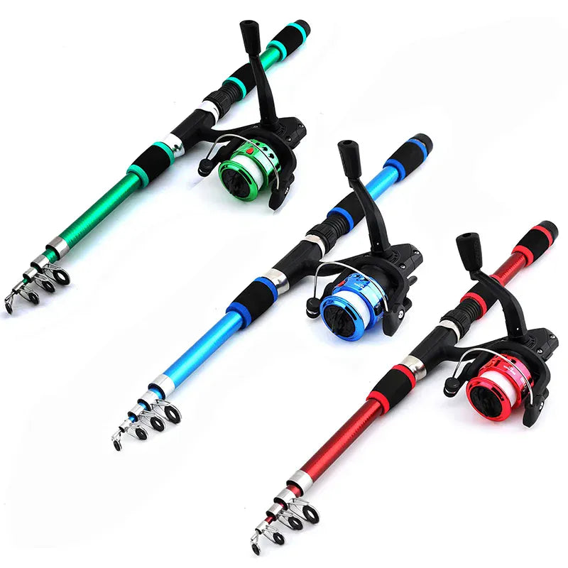 Telescopic Fishing Rod Spinning Reel Combo Travel Kit – Wahooly Telescopic Fishing Rod & Spinning Reel Combo – Complete Travel Fishing Kit
