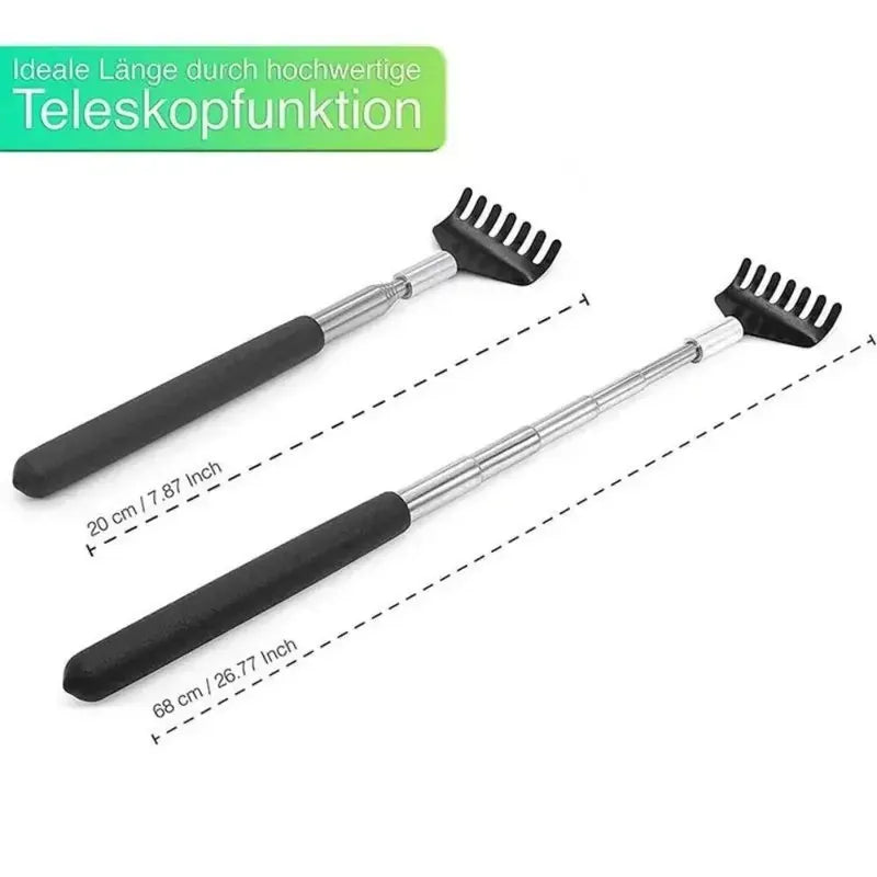 Telescopic Stainless Steel Back Scratcher | Wahooly Telescopic Stainless Steel Back Scratcher with Carrying Bag